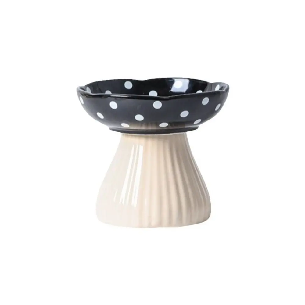 Pet Supplies Resin Mushroom Cat Bowl Creative Cute Pet High Foot Bowl Non-slip Multi-use Cats Drinking Feeder Neck Protection