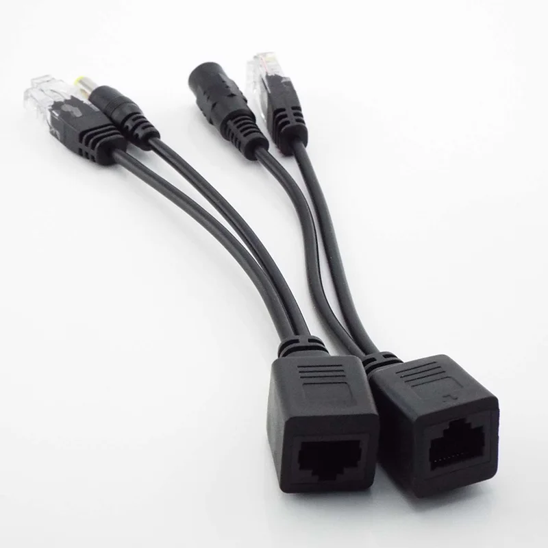 POE splitter Vasúti váltó Vezeték Adapter 12V áram Ajánlattétel poe injector készlet Vezeték számára camer cctv 5.5*2.1mm