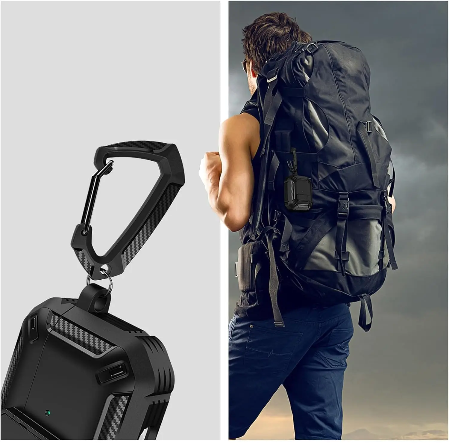 حافظات قفل آمنة لهاتف AirPods Pro 3 (2025 جديد) مع طقم تنظيف وغطاء حماية من السقوط لسلسلة المفاتيح لعلبة AirPods Pro 3 Funda