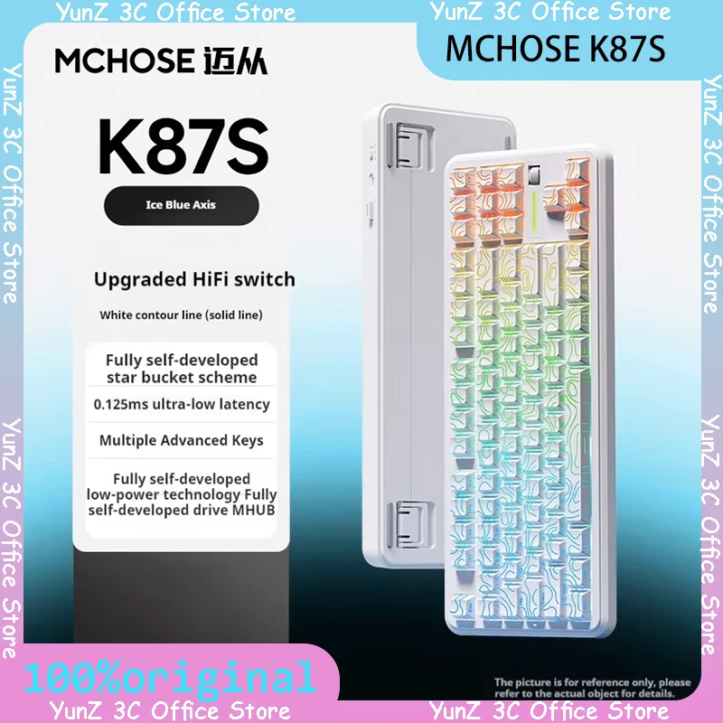 

MCHOSE K87S RGB Mechanical Gaming Keyboard with Magnetic Switches Hot Swap Semi-Aluminum Frame Esports Computer Peripherals