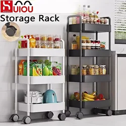 Household Multi-Layer Trolley Rack Kitchen Floor Bedroom Baby Snacks Mobile Bathroom Storage Rack Bathroom Mobile Storage Rack