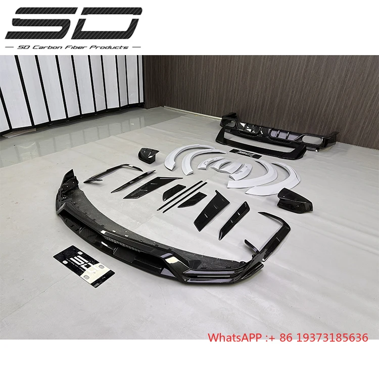 For Cadillac Escalade Carbon Fiber Body Kit Escalade Upgrades MSY-style Carbon Fiber Front Lip Diffuser Spoiler Widebody Kit
