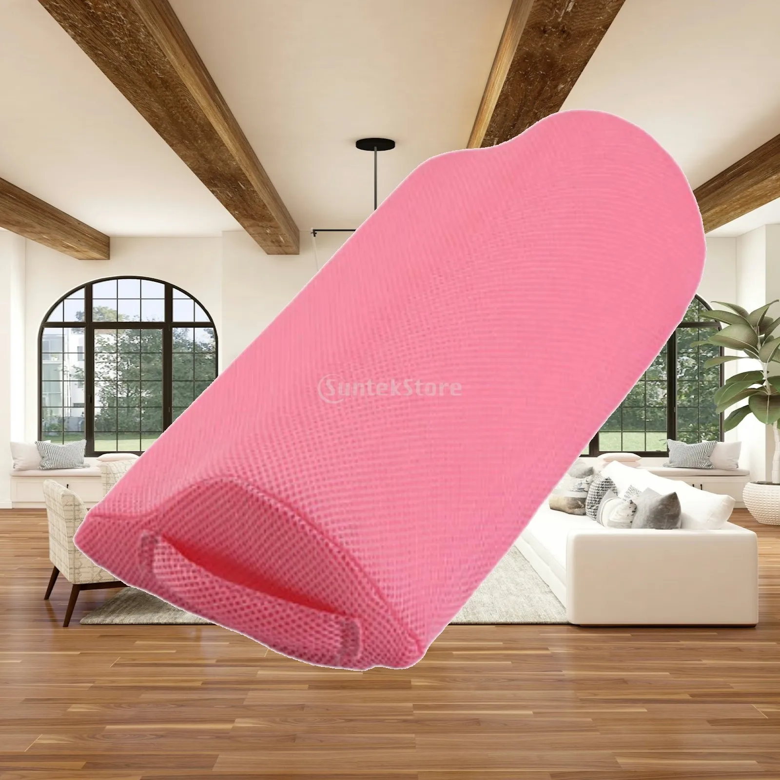 Under Desk Footrest Mesh Sponge Long Cushion for Posture Support Foot Pillow for Office Chair Home