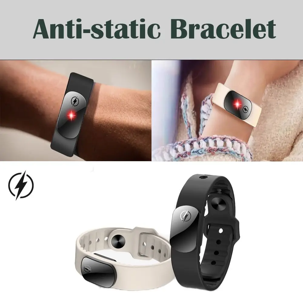 M12-SE Anti-static Bracelet Silicone Wireless Human Body Static Eliminator Waterproof Adjustable Static Electricity Remover