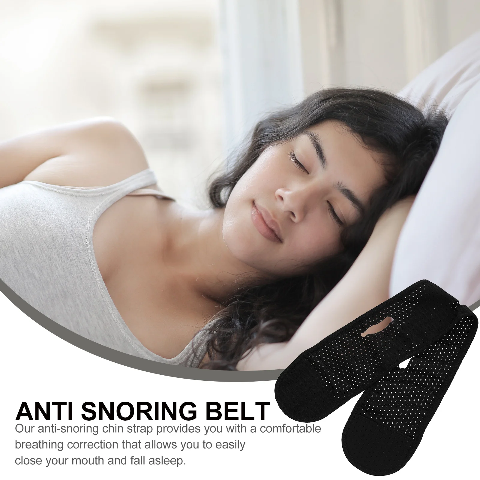 

Дышащий сетчатый ремешок для подбородка, удобный поддерживающий ремень, решение против храпа для сна для взрослых