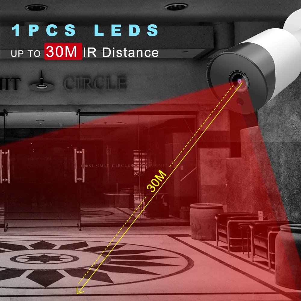 vikylin 4K 8MP IR Night Vision IP Camera NVR Kit H.265 Motion Detection APP View 8POE Network Video Recorder Security System Kit