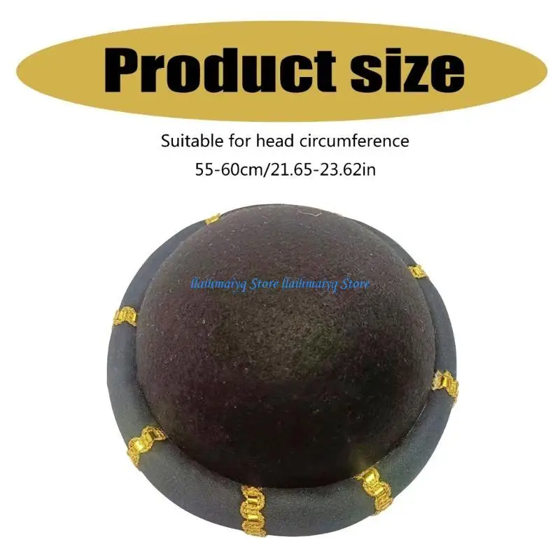 573B الحد الأدنى قبعة الشاطئ المحمولة قبعة الشباب الفني القبعات شخصية ملحق قبعة للنشاط الديني والثقافي #6