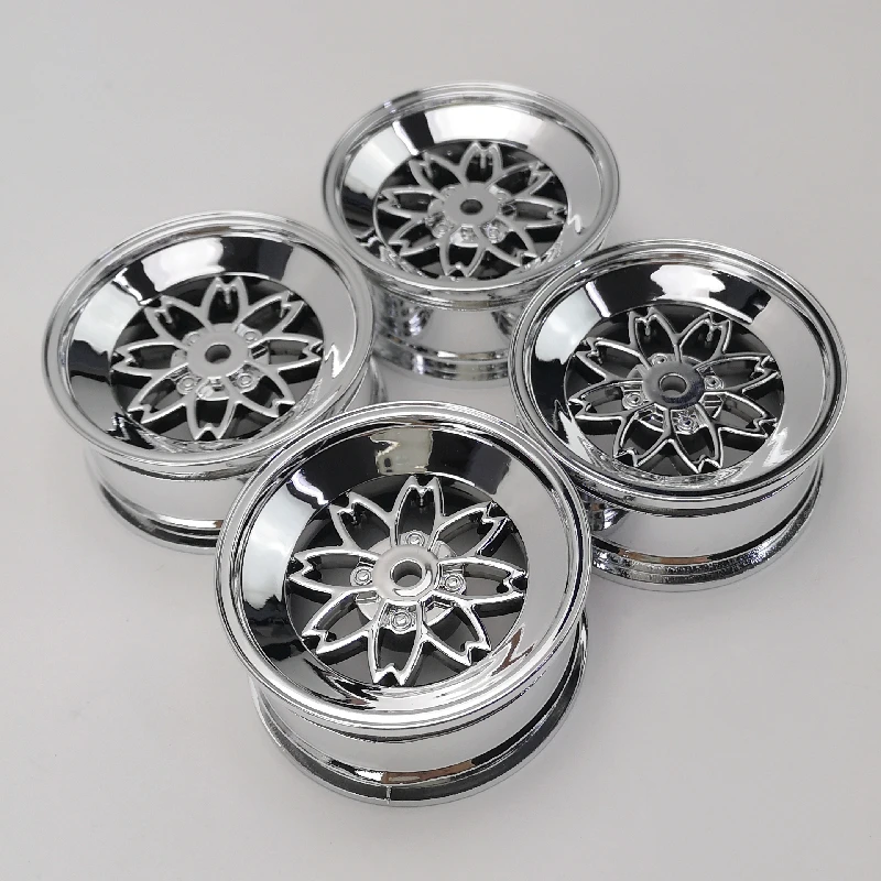 4pcs 3mm Offset RC Car 1/10 Scale Plastic Wheels Rims Drift On road Touring Model Hobby