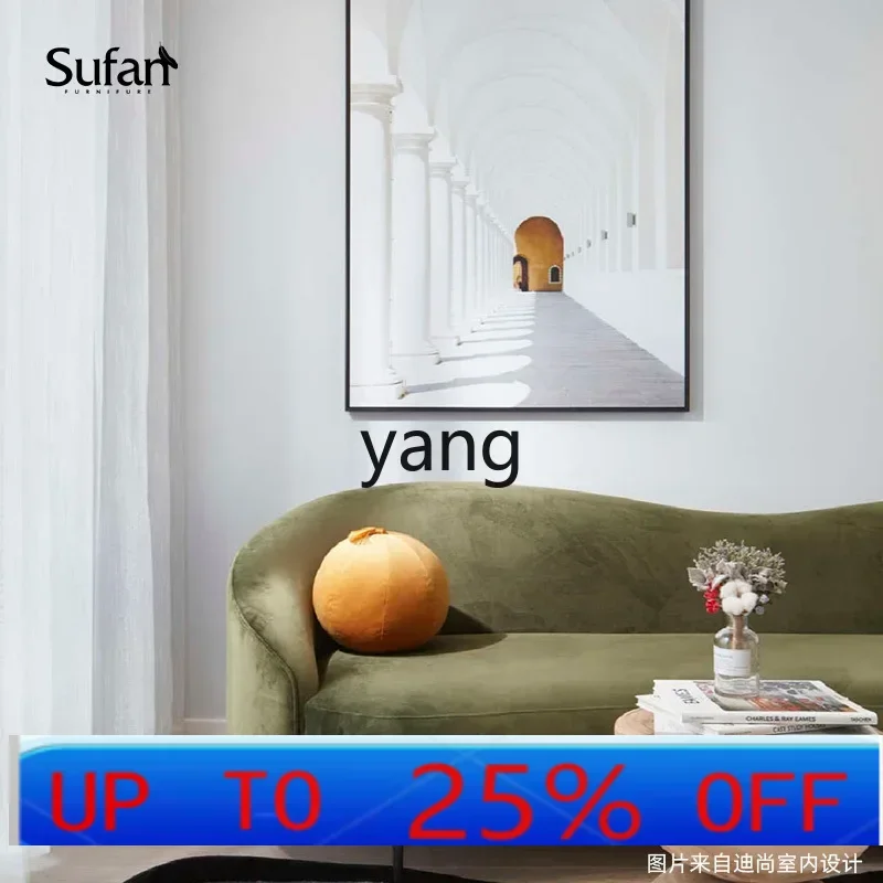 

lmm French retro technology cloth light luxury straight row 3 person fashion velvet fabric