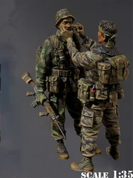 1:35 Vietnam War Australian SAS (2 Figures) Resin Figure Kit DIY Toy Combination Transport Miniature Model Unassembled Uncolored