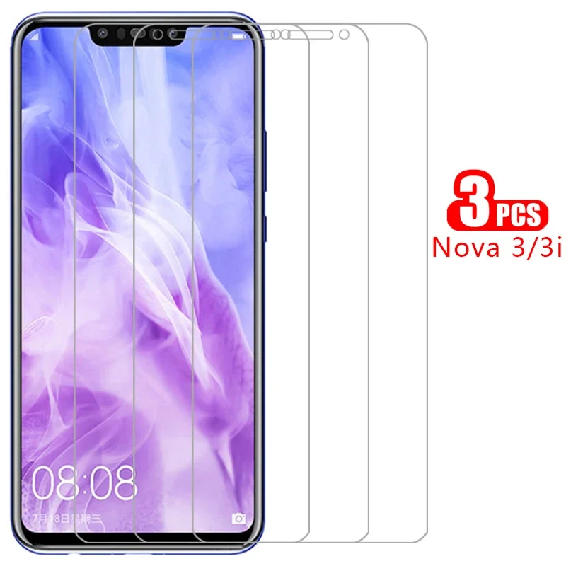 protective tempered glass for huawei nova 3 3i screen protector on nova3 nova3i i i3 safety film huawey huawe huwei hawei huawi