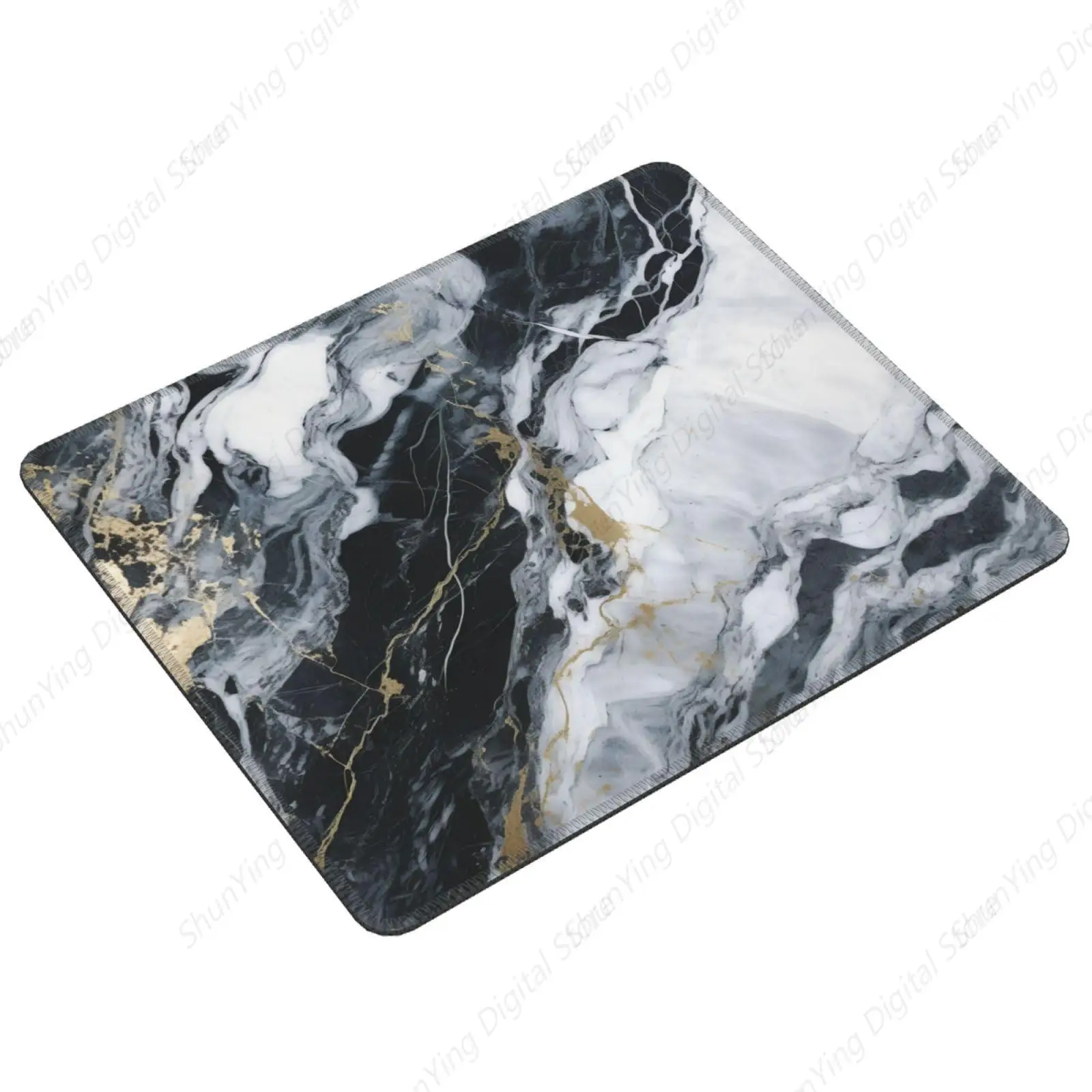 Marble Black And White Mouse Pad Anti Slip Rubber Gaming Mouse Pad Suitable For Office Mouse Pads On Computers And Laptops