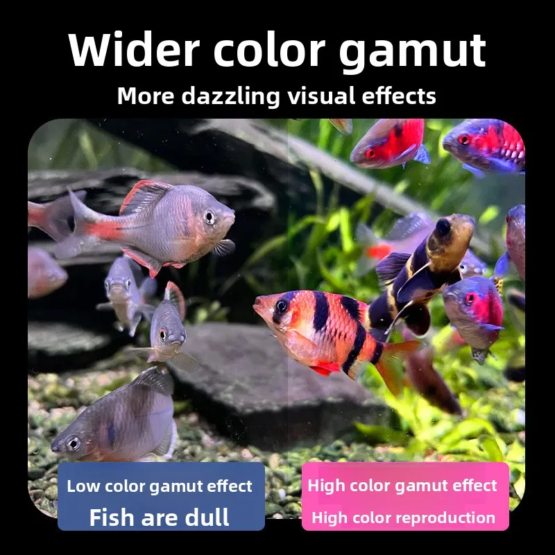 New Disc‑shaped Full Spectrum Waterproof Aquarium Light UFO Style Fish Tank Lamp for Stream Tank Aquatic Plants