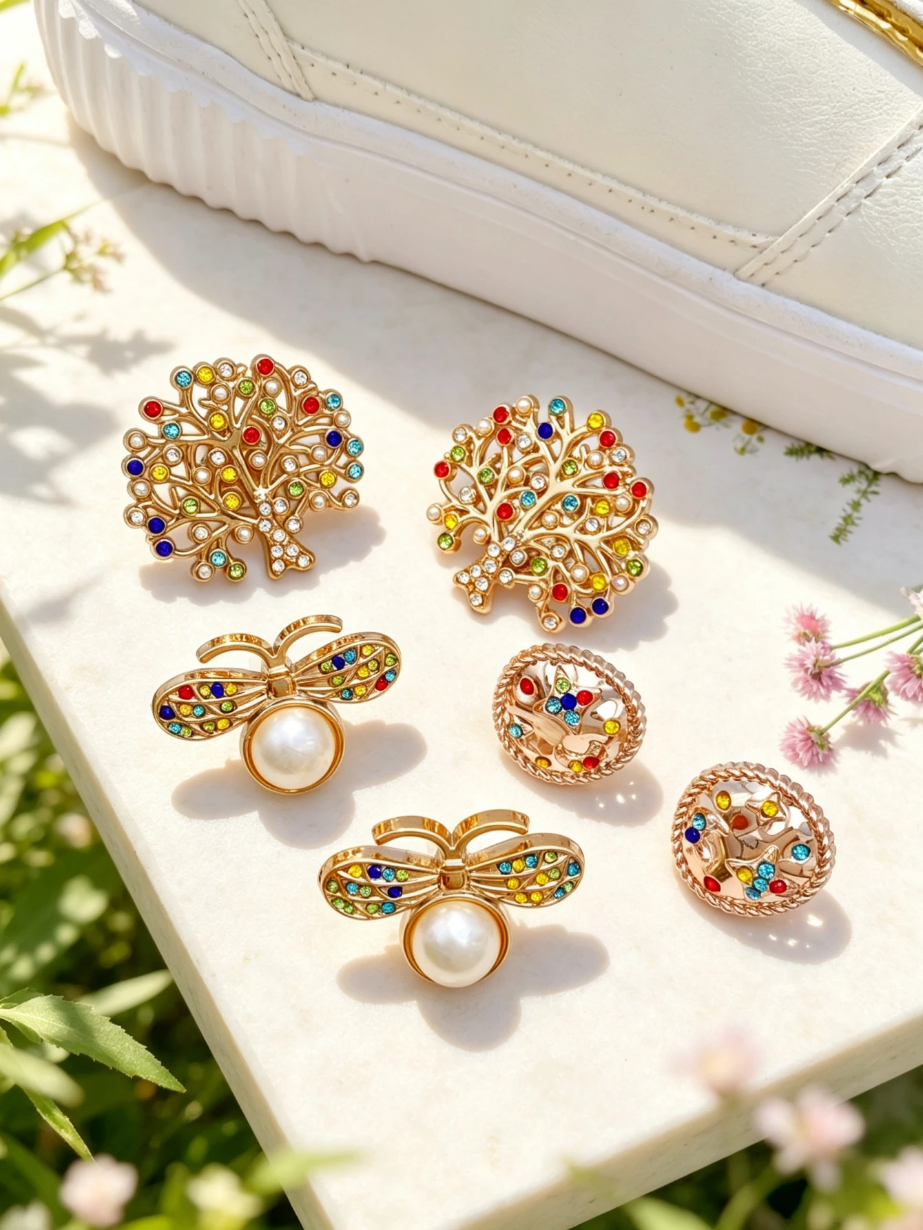 6-piece shoe decoration DIY casual shoe decoration - An interesting and versatile way to personalize your footwear