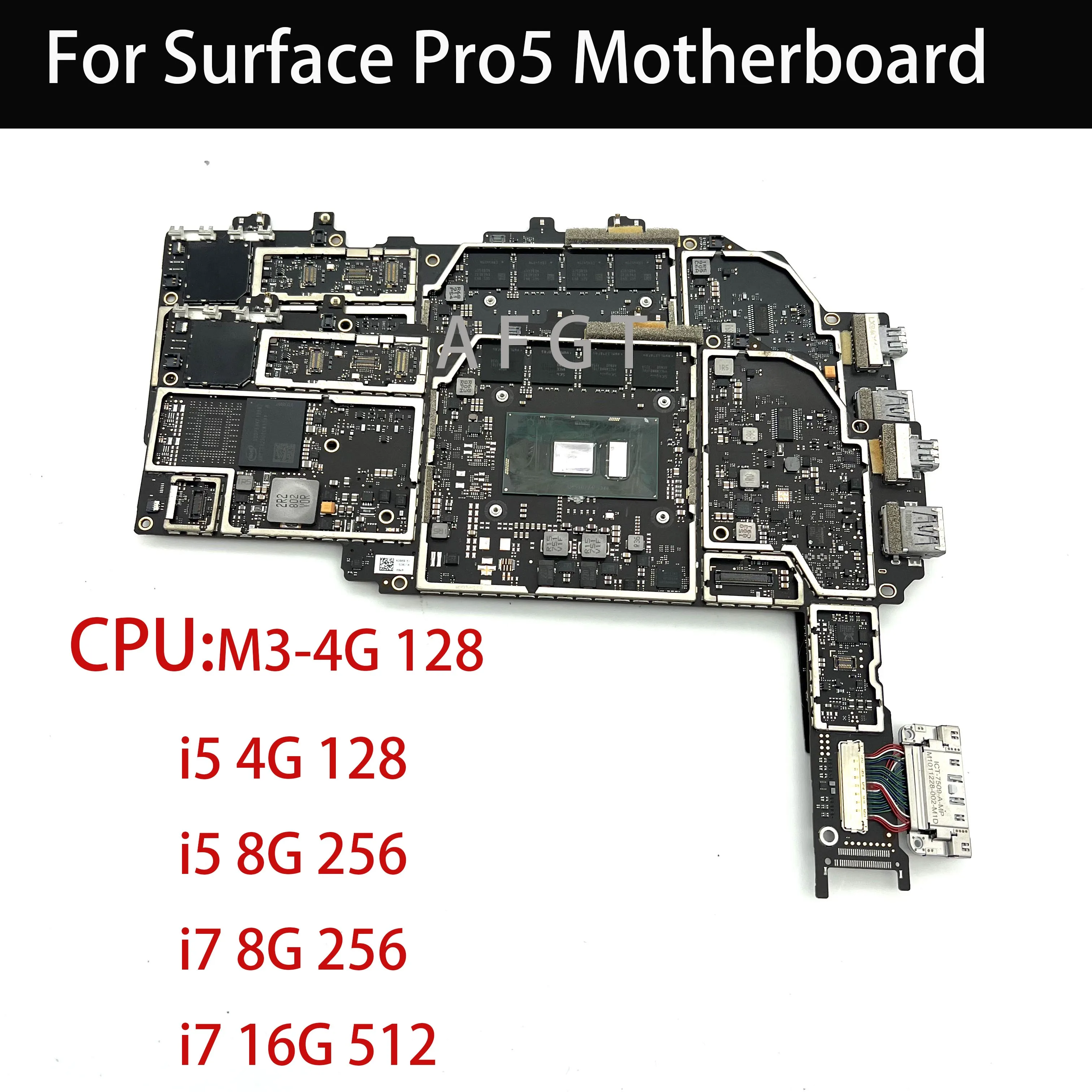 Original For Surface PRO 5 Logic Board 1796 Tablet Computer Motherboard CPU M3 I5 4G I7 8G 16G M1007506-015