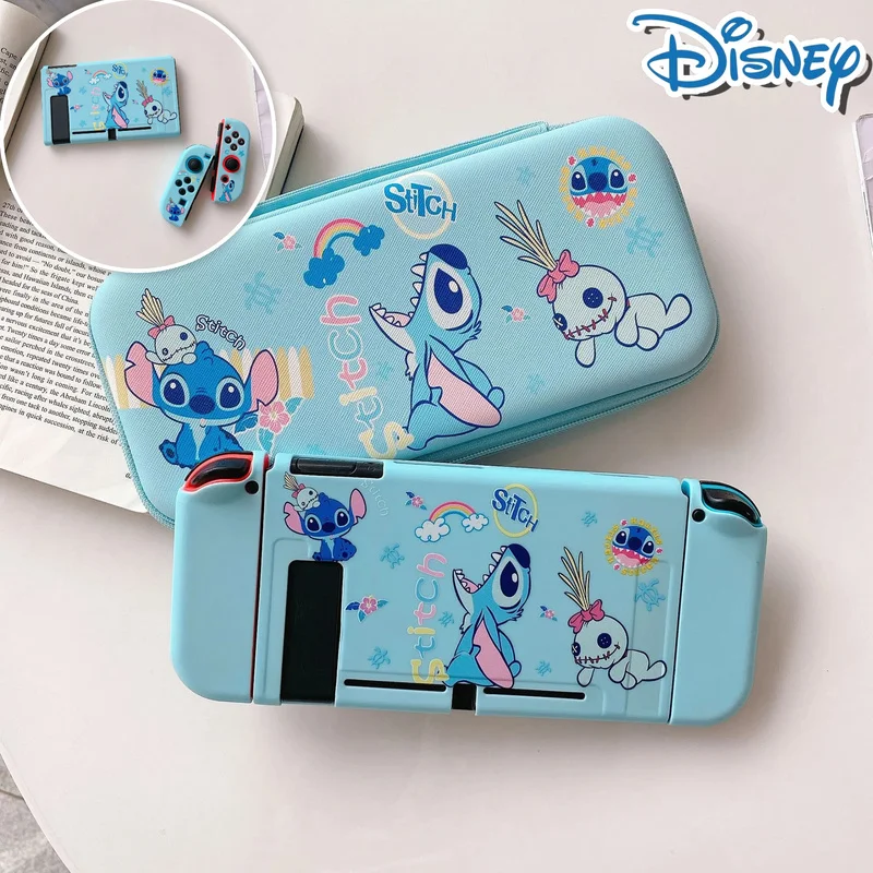 Disney Switch Ns New Stitch Case For Nintendo Protective Cover Anime Storage Bag Game Controller Grip Console Shell Accessaries