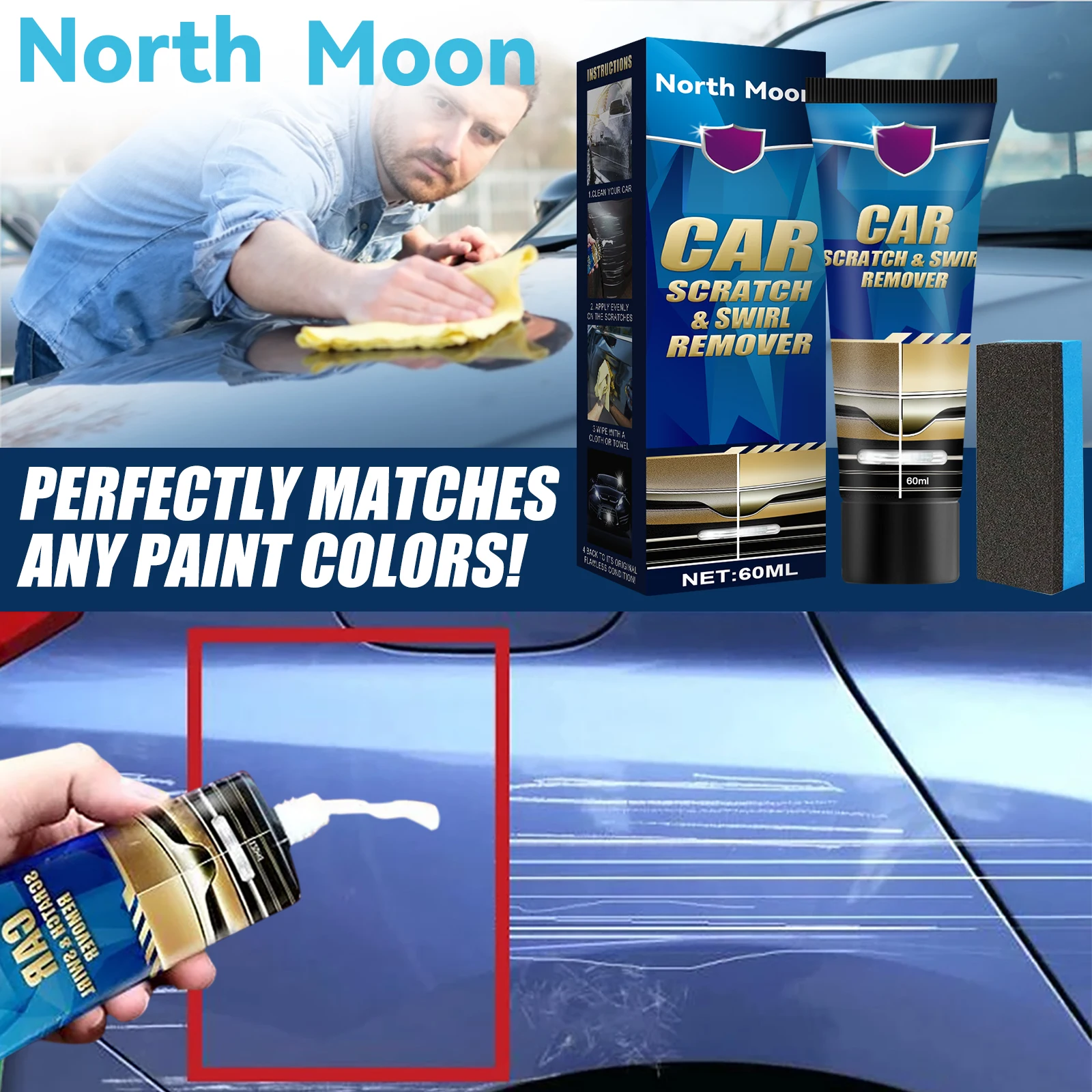 Car Scratch Mend Paste Paint Maintenance Repair Care Free Wax Dirt Tut Cleaner Tools Polishing Detailing Lasting Universal