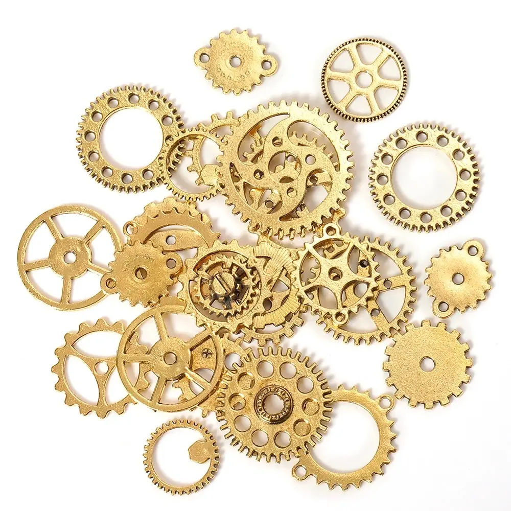 100g 50g Mix Steampunk Gears Cogs Charms Pendant DIY Antique Bronze for Handmade Hat Crafts Jewelry Making Wholesale