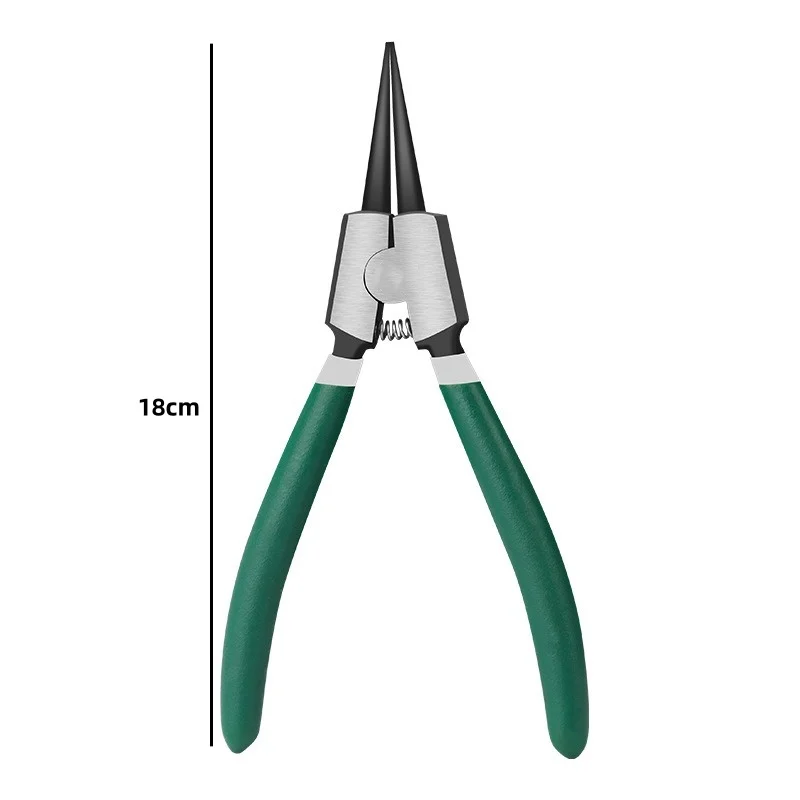 1Pcs Circlip Pliers Internal External 7 Inch Snap Ring Pliers with Straight Bent Jaw Retaining for Ring Remove Automotive Tool