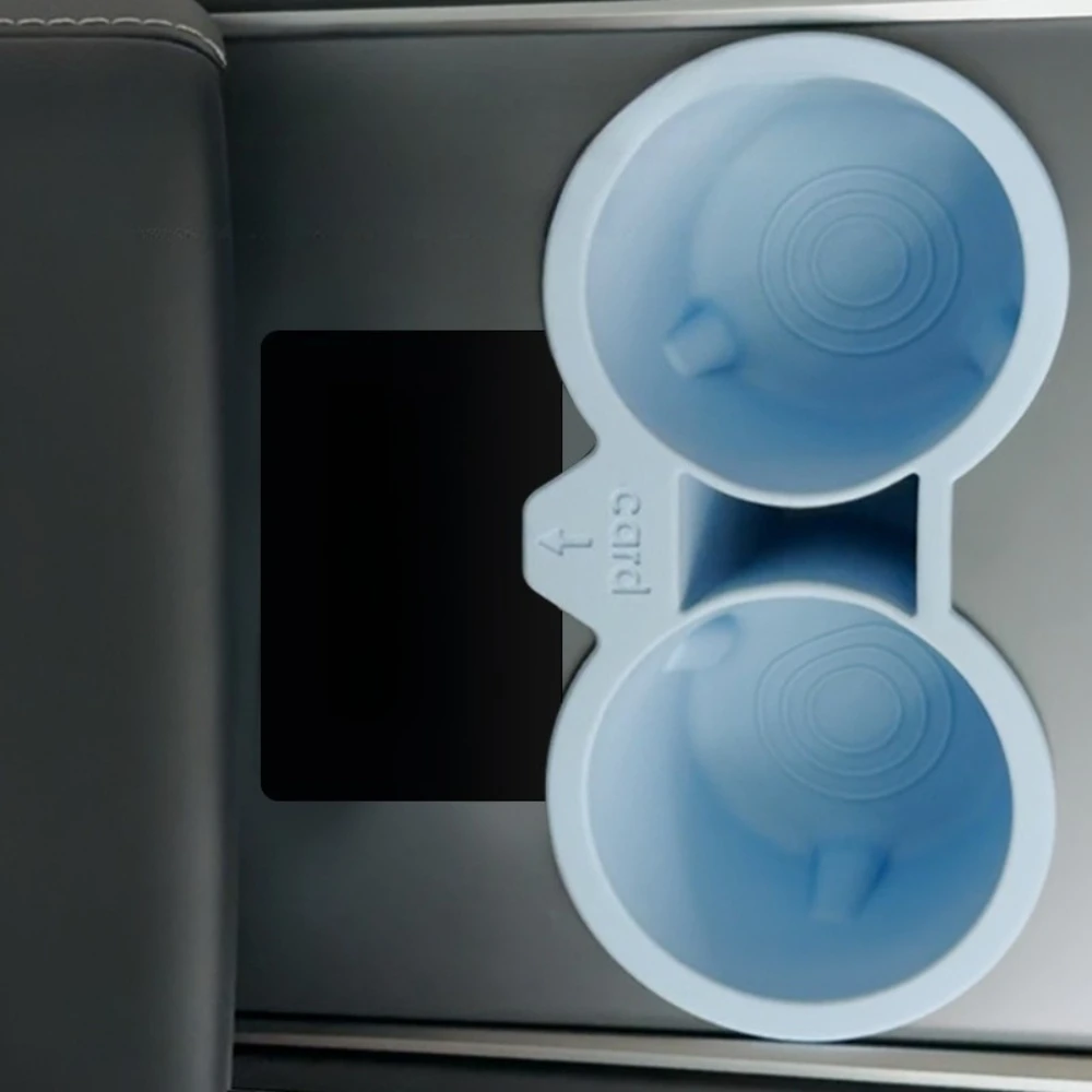 For Tesla Model 3 (2021-2022) Model Y (2020-2024) Silicone water cup holder Under Center Armrest Silica Gel storage box