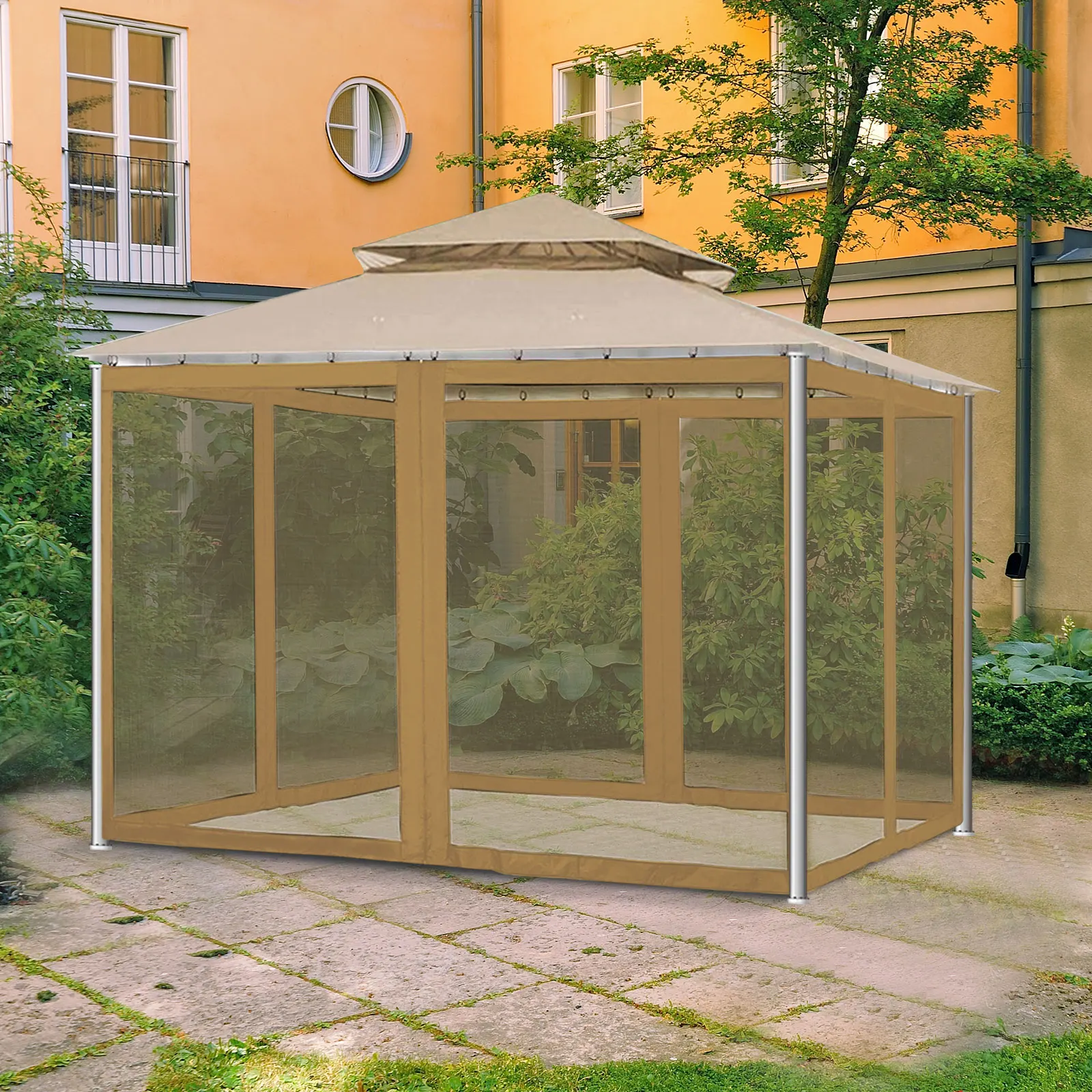 Klamboe Dubbelzijdige ritsen Slaapkamerventilatie geïntegreerd Zomerklamboe Kamerdecoratie