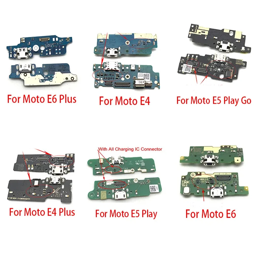 NEW USB Charger Dock Connector Charging Board Port Microphone Flex Cable For Motorola Moto E3 E4T E4 E5 E7 E6 Plus E5 Play Go
