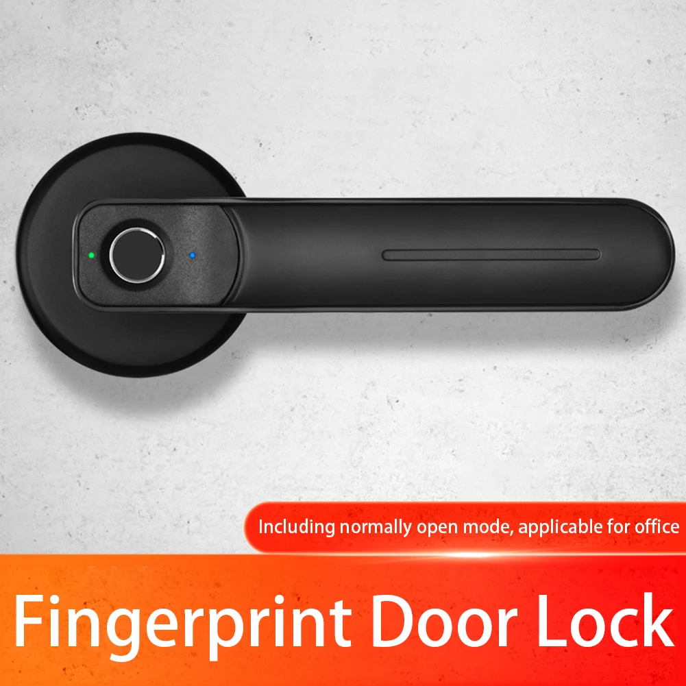 Semiconductor Fingerprint Door Lock Apartment Smart Biometric Zinc Alloy Battery Operated Home Office Electronic With Keys