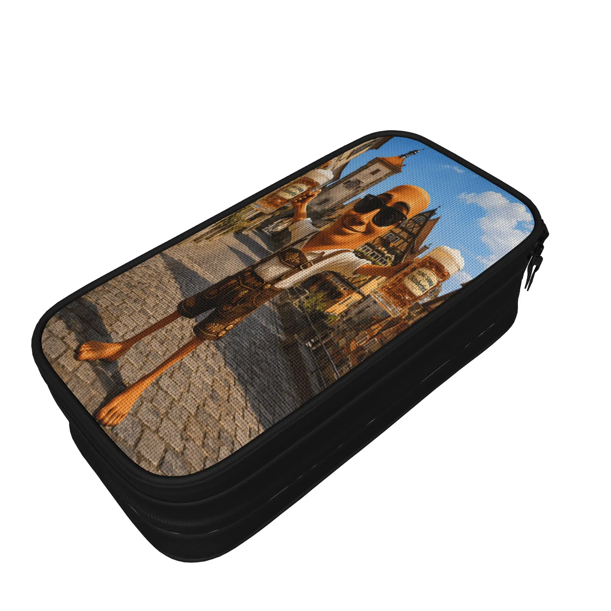 Partying with German Beer Lovers Bavarian Style Tung Sahur Pencil Case  College Pencil Box Students Canvas School Pencil Cases