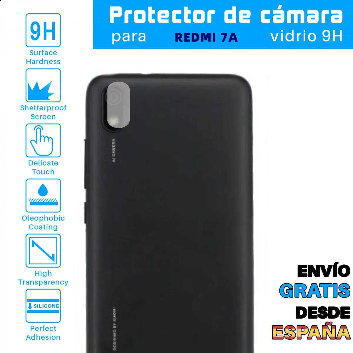 Protector for Xiaomi Redmi 7A camera lens tempered glass