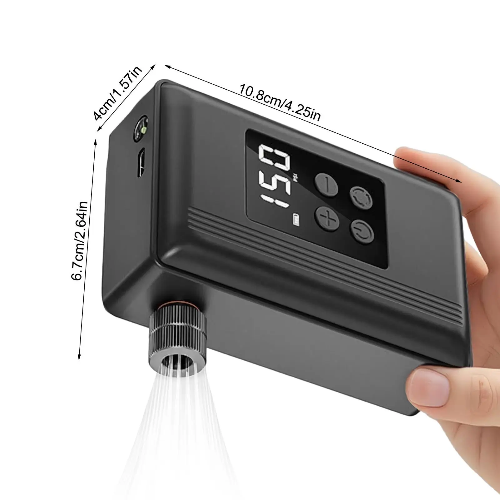 Draagbare pomp Auto-Off Oplaadbaar met manometer Draagbare fietspomp Elektrische bandenpomp voor mountainbiken op de weg