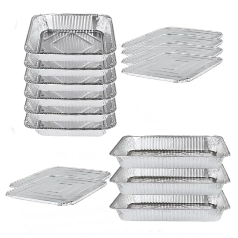 

Disposable Chafing Dish Buffet Set Food Warming Trays Replacement for Large Events and Parties Includes 3 WaterBased Food Warme