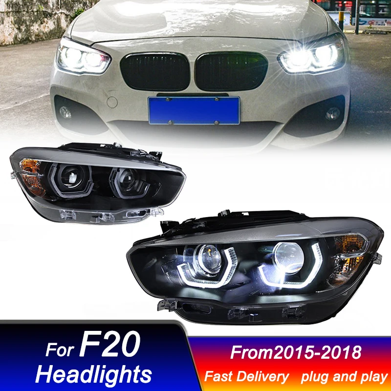 

Car styling Headlights for BMW 1 series F20 2015-2018 new style LED DRL Dynamic Signal Head Lamp Bi Xenon Beam Headlamp Accembly