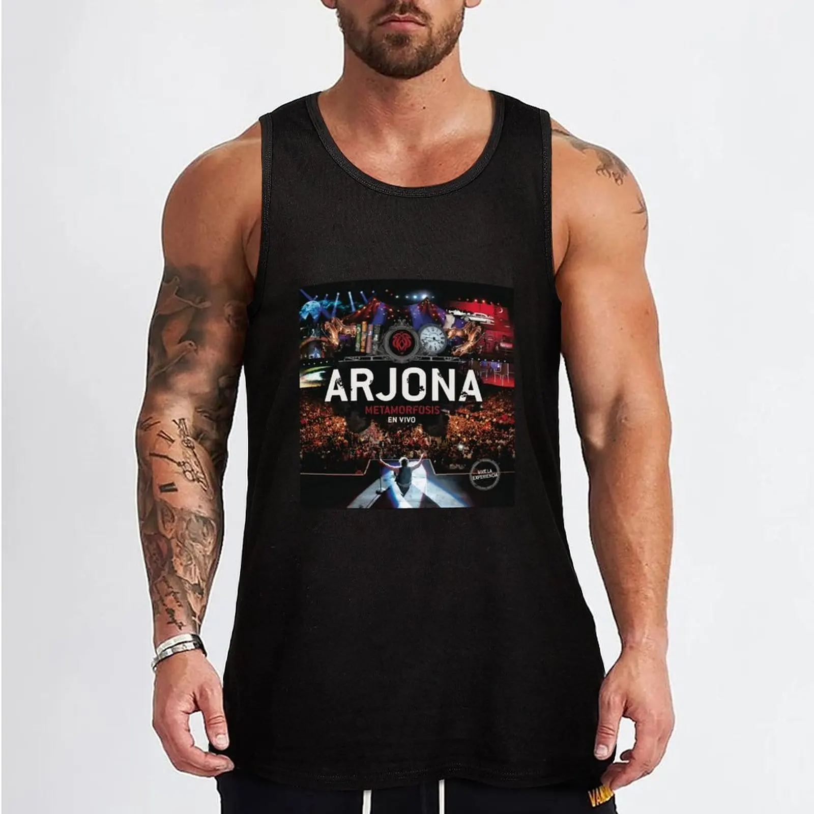 Ricardo Arjona metamorfosis en vivo Tank Top bodybuilding male top men clothing Gym wear