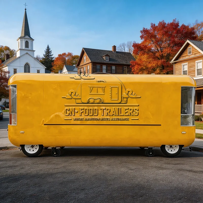 

CN Food Trailer New Model Fully Equipped Food Truck Trailer Mobile Kitchen Pizza Burger Fries Taco Hot Dog Ice Cream Bar Sale