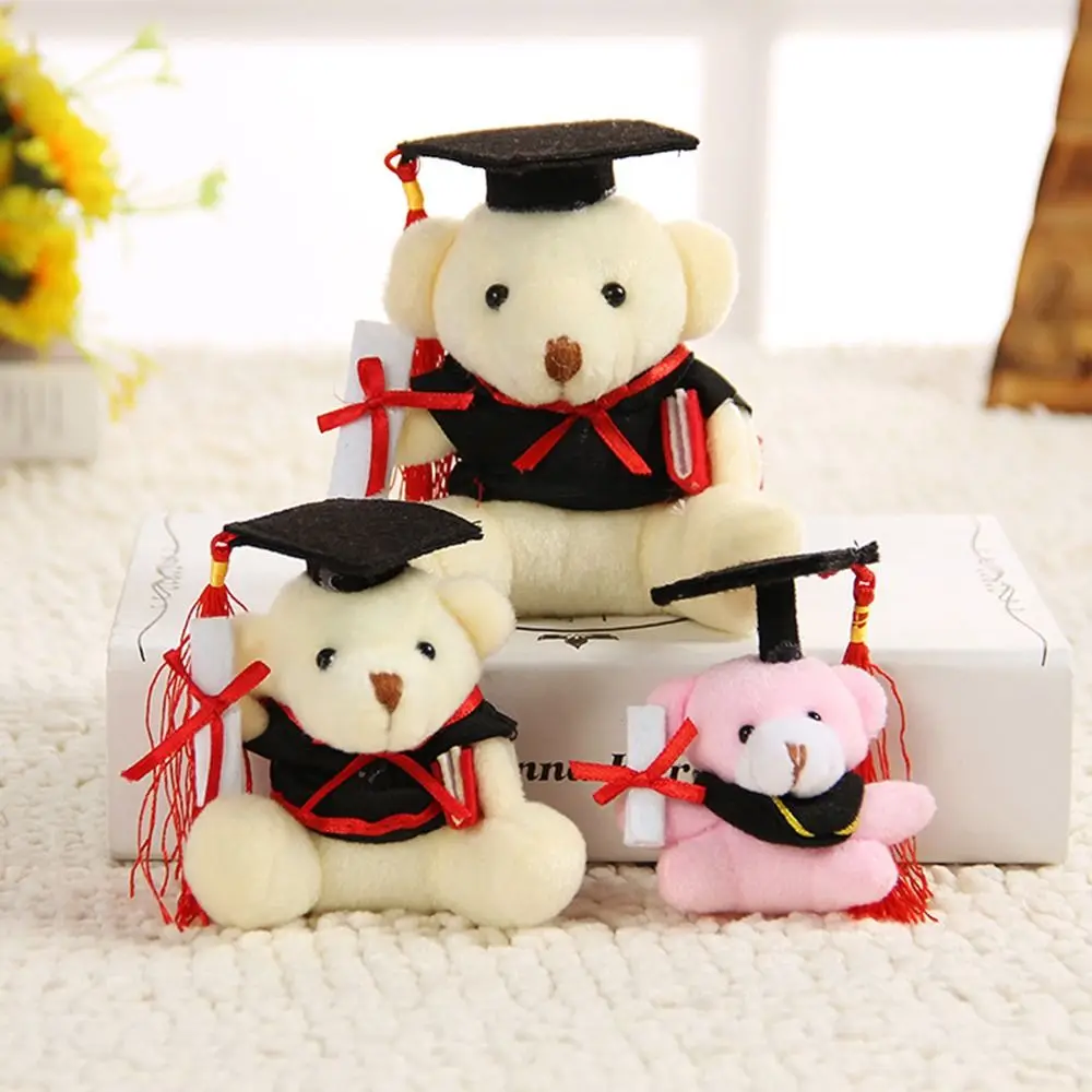 Chaveiro fofo Dr. Bear Pompom de pele Urso Brinquedo Chaveiro Presentes Urso fofo Graduação Urso Celular
