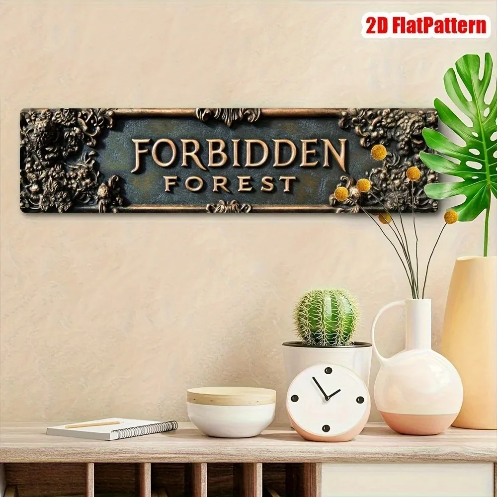 2D Flat 1pc Vintage Aluminum Wall Art, 