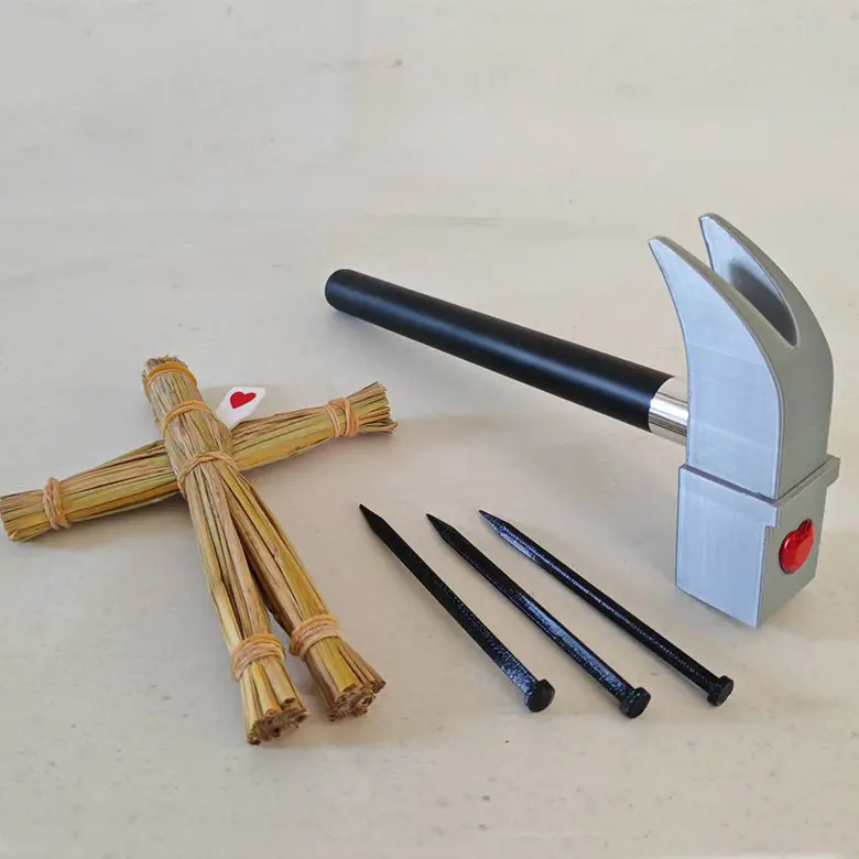 Nobara Kugisaki Cosplay Props Hammer Straw Doll Nails Prop Anime Role Play for Halloween Comic Con