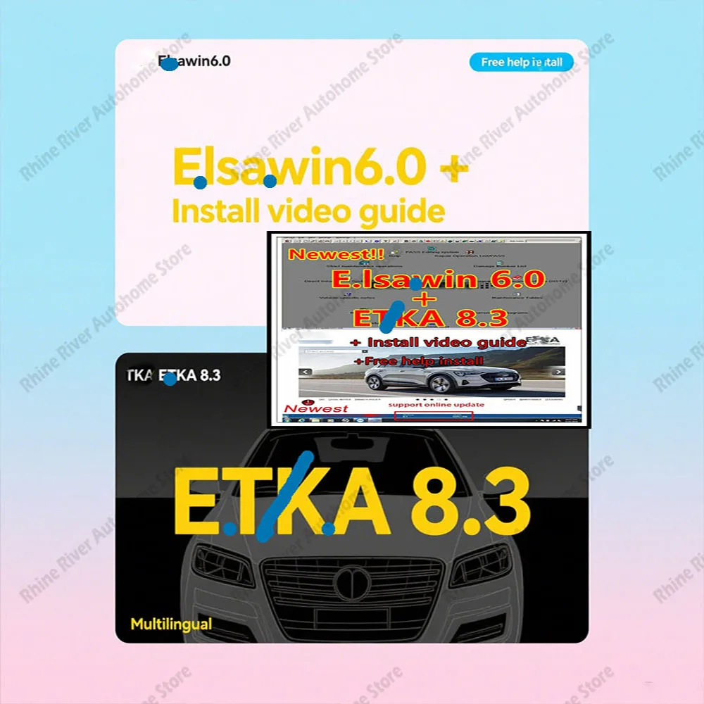 

Newest ELSAWIN 6.0 Auto Repair Software with ET/KA 8.3 for Au/di+V/W+SE/AT+SKO/D Group Vehicles Electronic Parts Catalog & ET KA