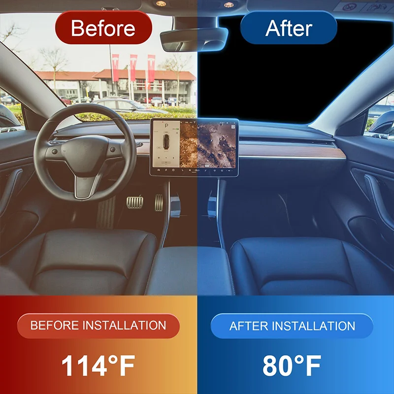 Parabrezza parasole aggiornato per Tesla Model 3 Highland 2024 Auto pieghevole lunotto anteriore parasole copertura protezione termica modello 3/Y