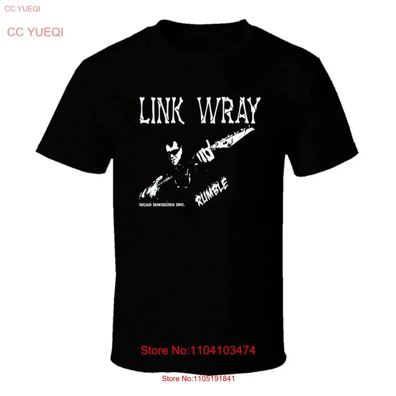 VTG Link Wray Rocker T shirt Black  All Sizes S to 345XL XZ137 vintage Washed designer clothes graphic Unisex Versatile