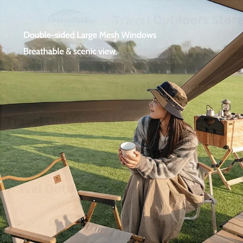 Naturehike Titanium Black Canopy Sun Shelter 3-4 People