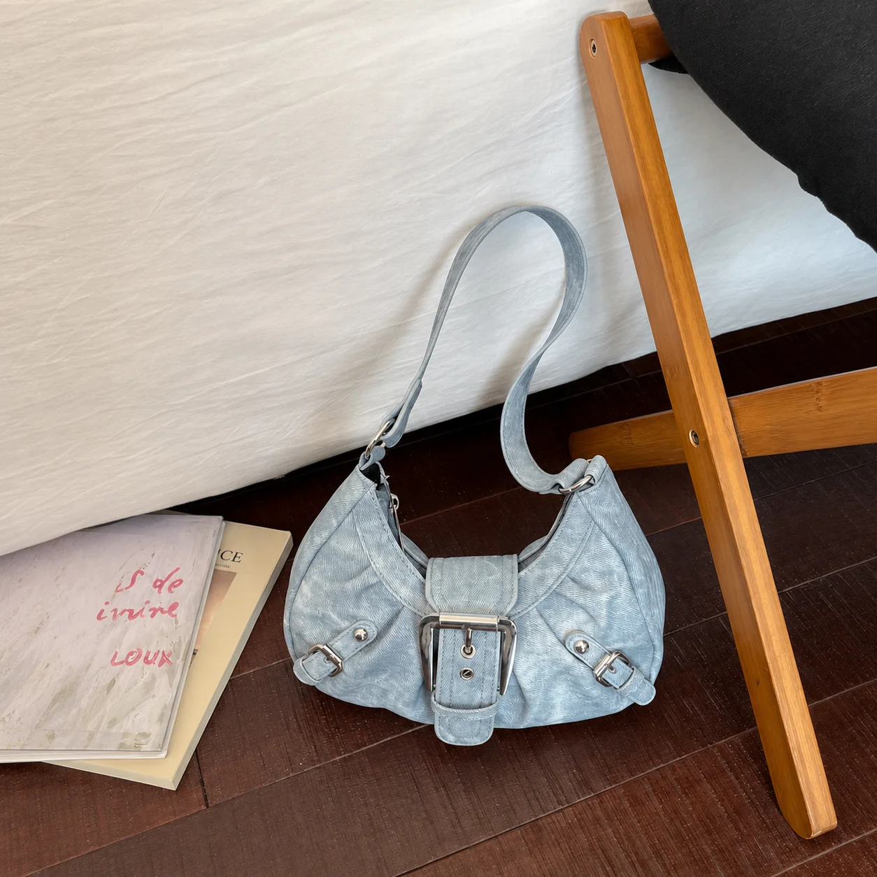 Faux Suede Bag Textured Multi-Color Daily Bag Women'S Crescent Shoulder Bag Lightweight Convertible Underarm Handbag For Street