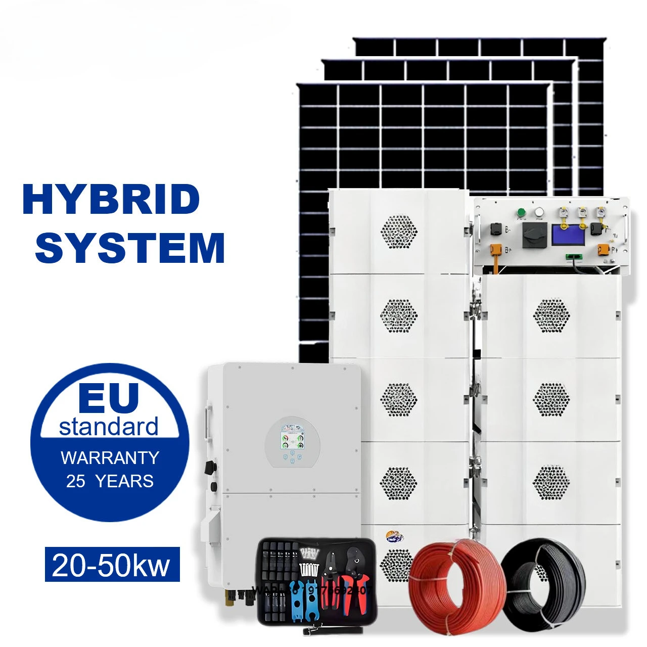 Deye Solar ESS System 100Kw 100kWh Hybrid Solar Power System With Battery Storage