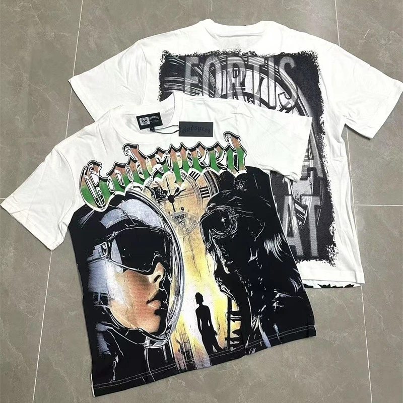 

Oversized God Speed White T-Shirts Men Women 1:1 Best Quality Pure Cotton Casual T Shirts