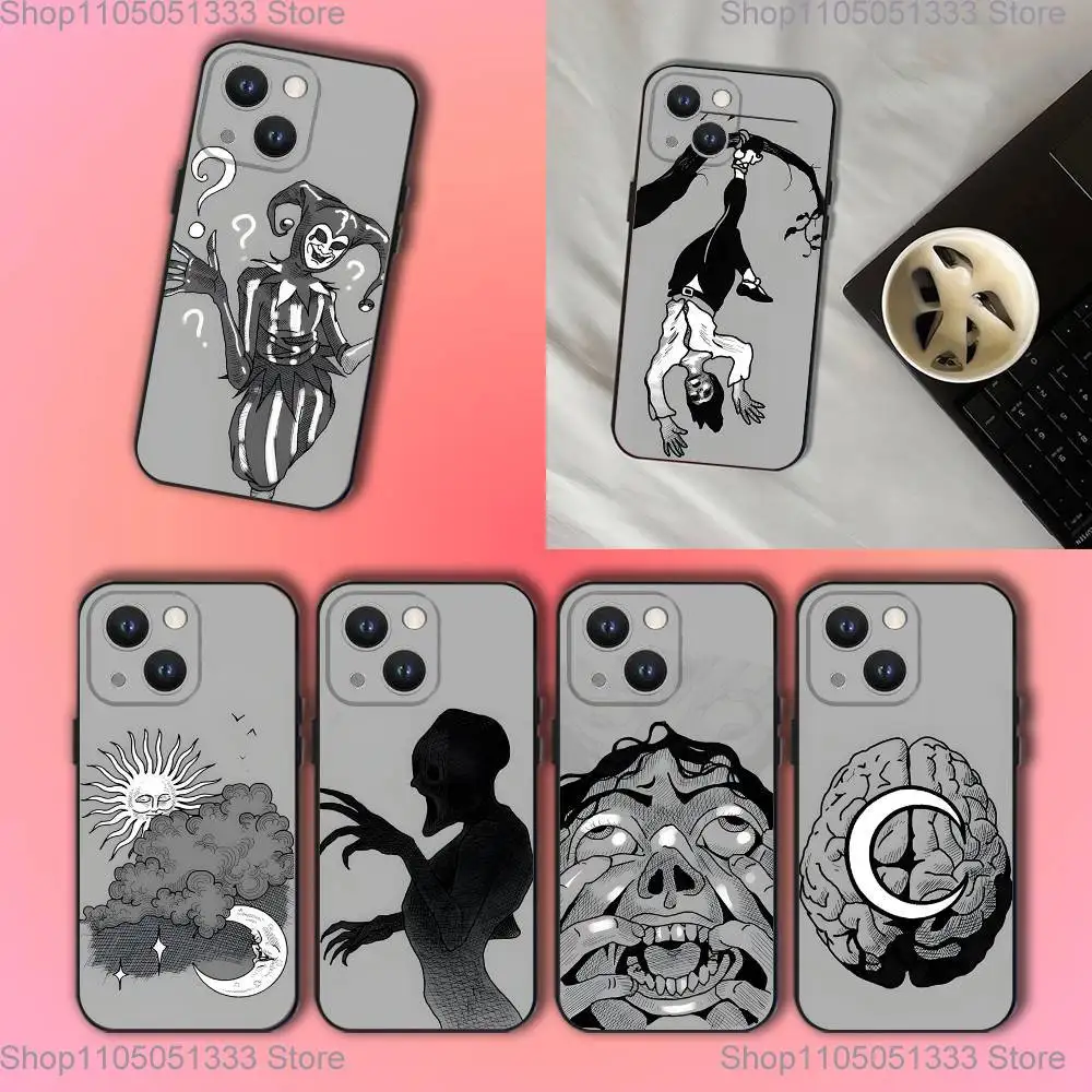

Phasmophobia Tarot Card Phone Case For iPhone 16,15,14,13,12,11,Pro,XS,Max,XR,Plus,E,SE4,Mini Black Soft Cover