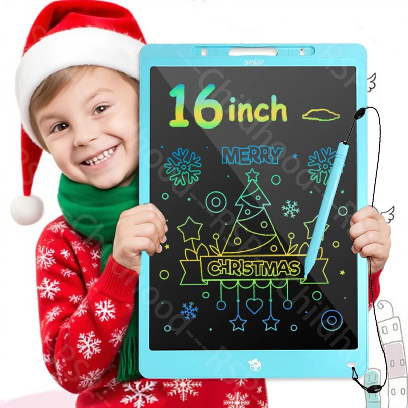 16-Zoll-LCD-Schreibtablett, großes elektronisches Farbzeichnungsbrett, löschbarer Bildschirm, perfektes Lernspielzeug, Geburtstag, Weihnachten, Geschenk – Detail 8