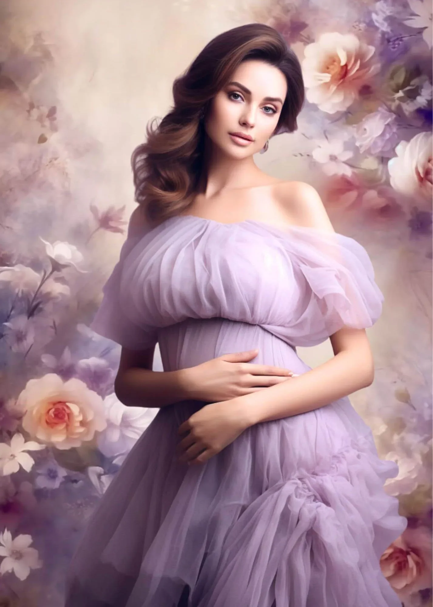 Mehomond Fotografie Hintergrund Ölgemälde Textur Blumen Erwachsenen Geburtstag Hochzeit Mutterschaft Porträt Dekor Hintergrund Foto Studi