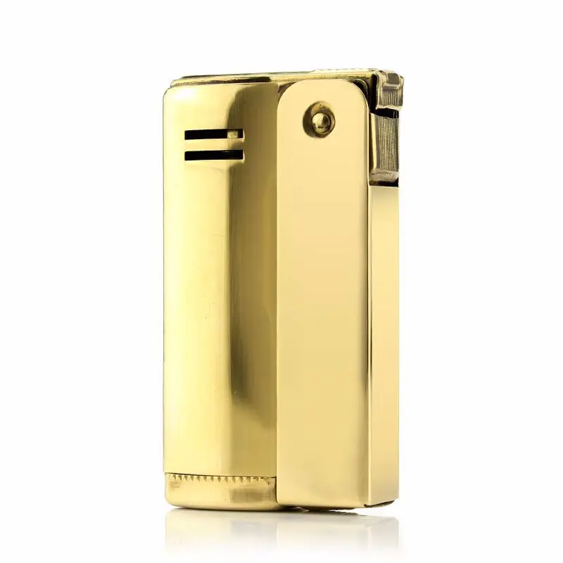 Imco Stainless Steel Metal Refueling Gasoline Lighter 6800 Gold And Silver Retro Men\'S Lighter