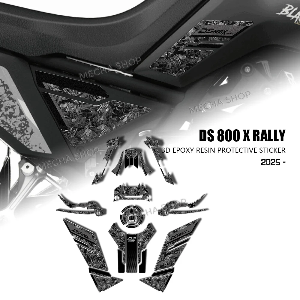 

For Voge DS800X Rally 2025 Ds800x Accessories 3D Epoxy Resin Sticker Protection Kit Fuel Tank Pad