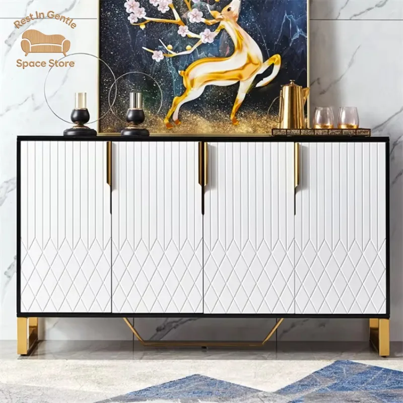 Living Room Furniture Stainless Steel Buffet Dining Table Sideboard White Sideboard Deluxe Sideboard